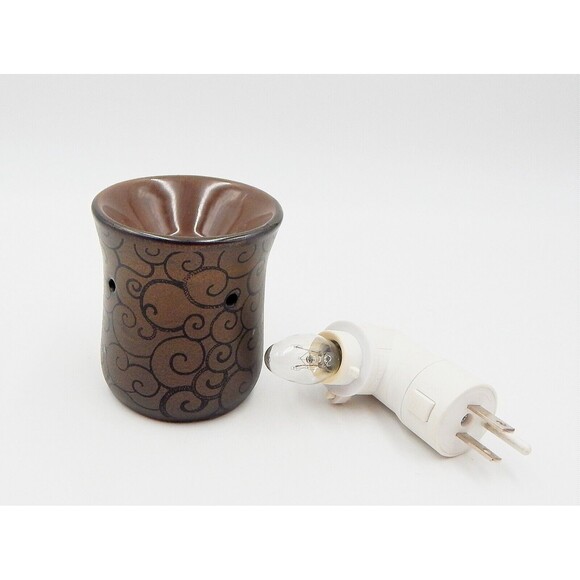 Scentsy Bronze Age Wax Warmer Plug-In Night Light Shimmery Swirls - Picture 1 of 7
